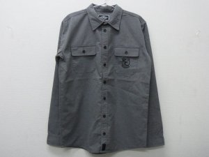 画像1: [SALE] Shadow Crossbones Button Up Shirts (1)