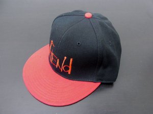 画像1: Fiend Logo Snapback Hat (Black/Red) (1)