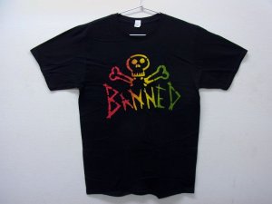 画像1: [SALE] Banned Rasta Bones Tee (1)