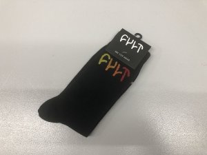 画像1: Cult Multi Color Logo Socks (Black) (1)