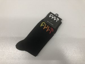 画像1: *Cult Multi Color Logo Socks (Black) (1)