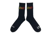 画像1: *Cult Multi Color Logo Socks (Black)