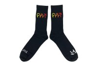 画像1: Cult Multi Color Logo Socks (Black)