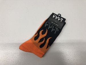 画像1: Cult I'm Bad Socks (Black/Orange) (1)