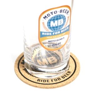 画像2: Moto-Bunka Moto-Beer Glass + Coaster Set (2)