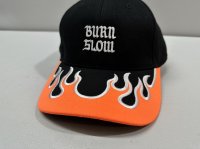 画像2: Burn Slow Brush Logo Cap [Black/Flames]