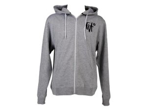 画像1: [60%OFF] Fit Script Hoodie (Grey) (1)