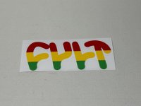 画像1: Cult Die-Cut Decal [Rasta]