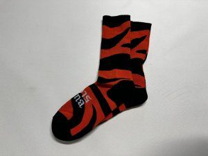 画像1: Burn Slow Tiger Stripe Logo Socks (1)