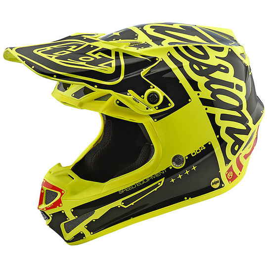 SALE] Troy Lee D3 Fiber Lite Helmet (Factory Flo Yellow) - BMX 